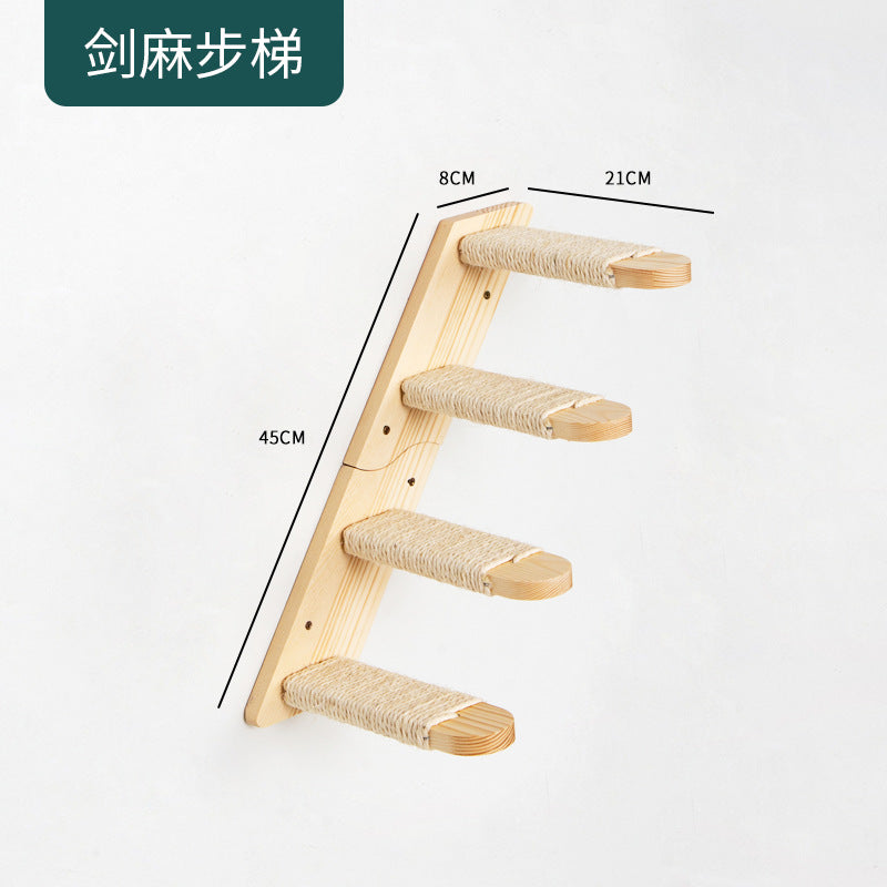 Väggmonterad Klätterställning™ – Kattställning i Massivt Trä