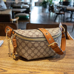 Retro Kvinnotaske™ – Mönstrad Crescent-formad Axelväska