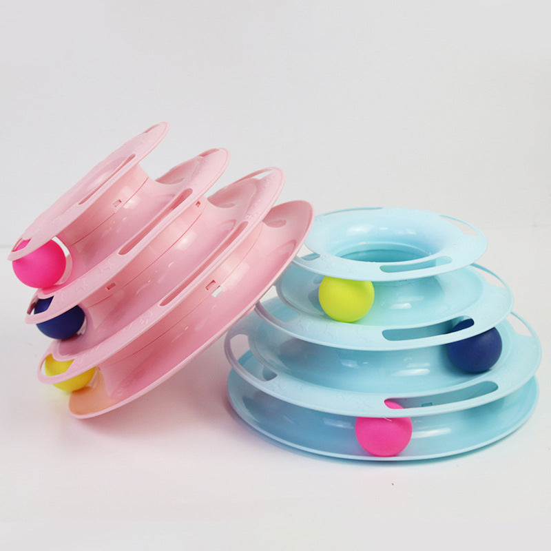 Cat Play Ramp™ - Kolmikerroksinen kissanlelu kiskoilla