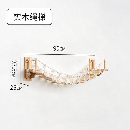 Väggmonterad Klätterställning™ – Kattställning i Massivt Trä