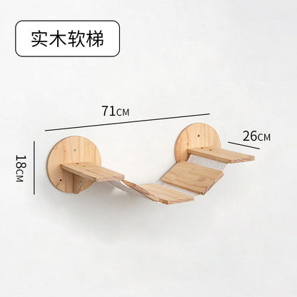 Väggmonterad Klätterställning™ – Kattställning i Massivt Trä