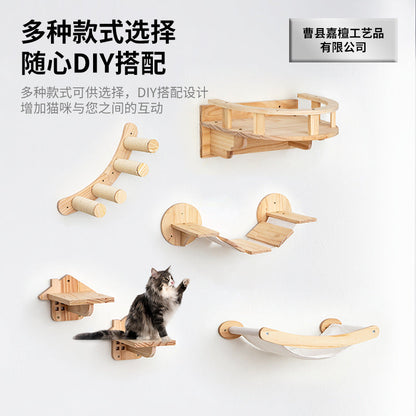 Väggmonterad Klätterställning™ – Kattställning i Massivt Trä