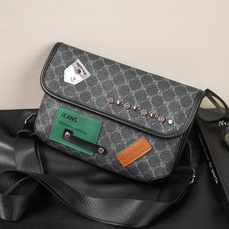 Checkered Tiger Bag™ – Stilig herreveske i Oxford-materiale