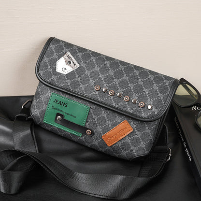 Ruudullinen Tiger Bag™ – Tyylikäs miesten laukku Oxford-materiaalista