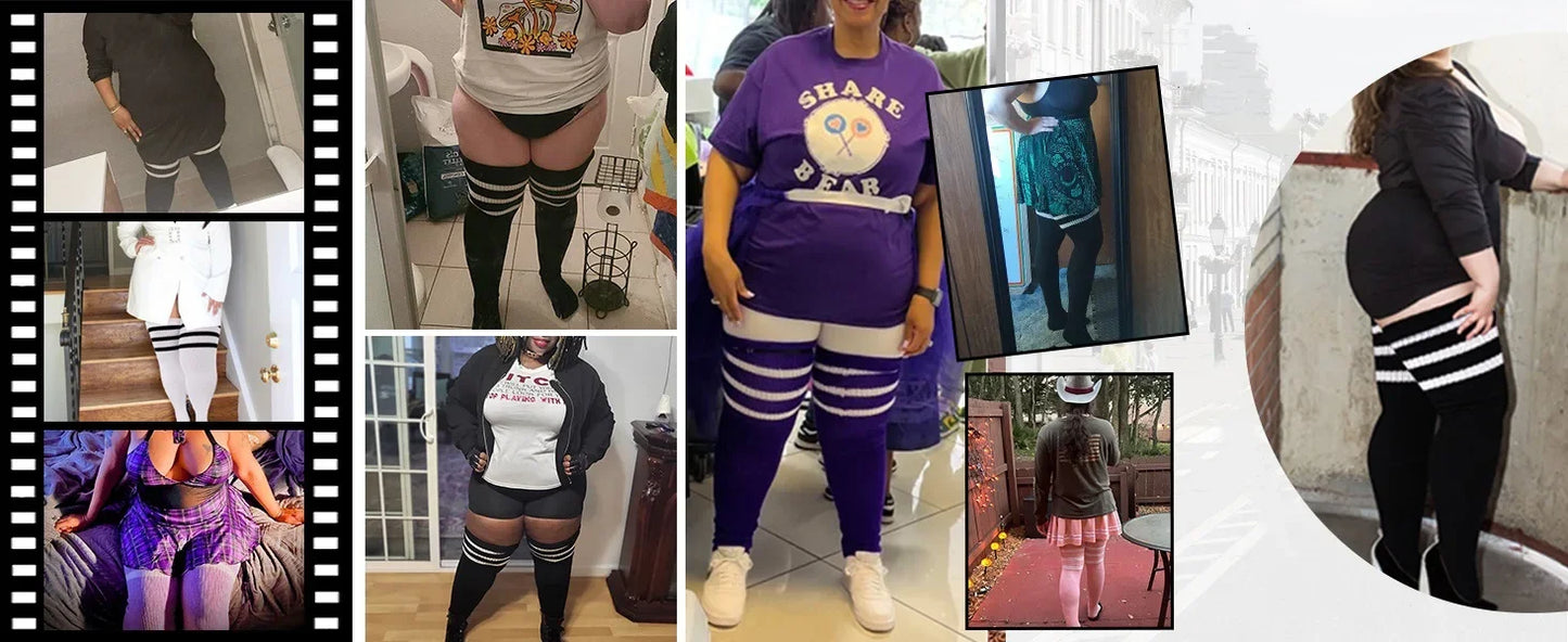Långa Mjukstrumpor i Plus Size för Träning & Dans