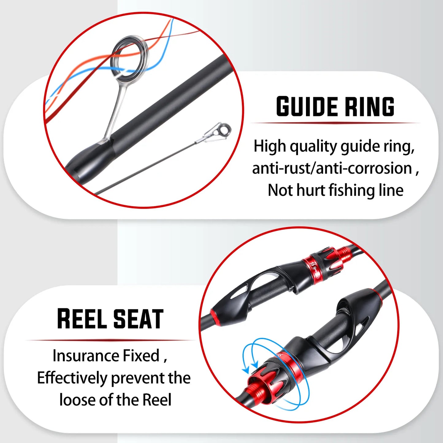 Fiskespö – ultralätt kolfiber 2,1 m spinnspö