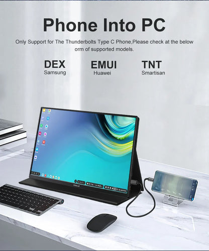 Extern bärbar enkel skärm till dator, spelkonsol, mobil eller laptop