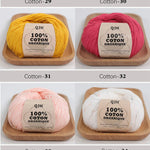 Bomullsgarn 100% – 6-pack mjukt garn för virkning & stickning