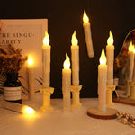 LED stearinljus med timer & fjärrkontroll – fladdrande låga