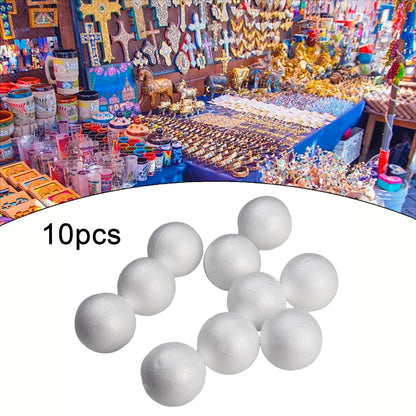 Polystyrenkulor – frigolitbollar för pyssel & dekoration (10 st, 50–100 mm)