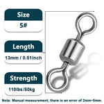 Fiskesvirvlar – 25–100 st rostfria micro barrel swivels