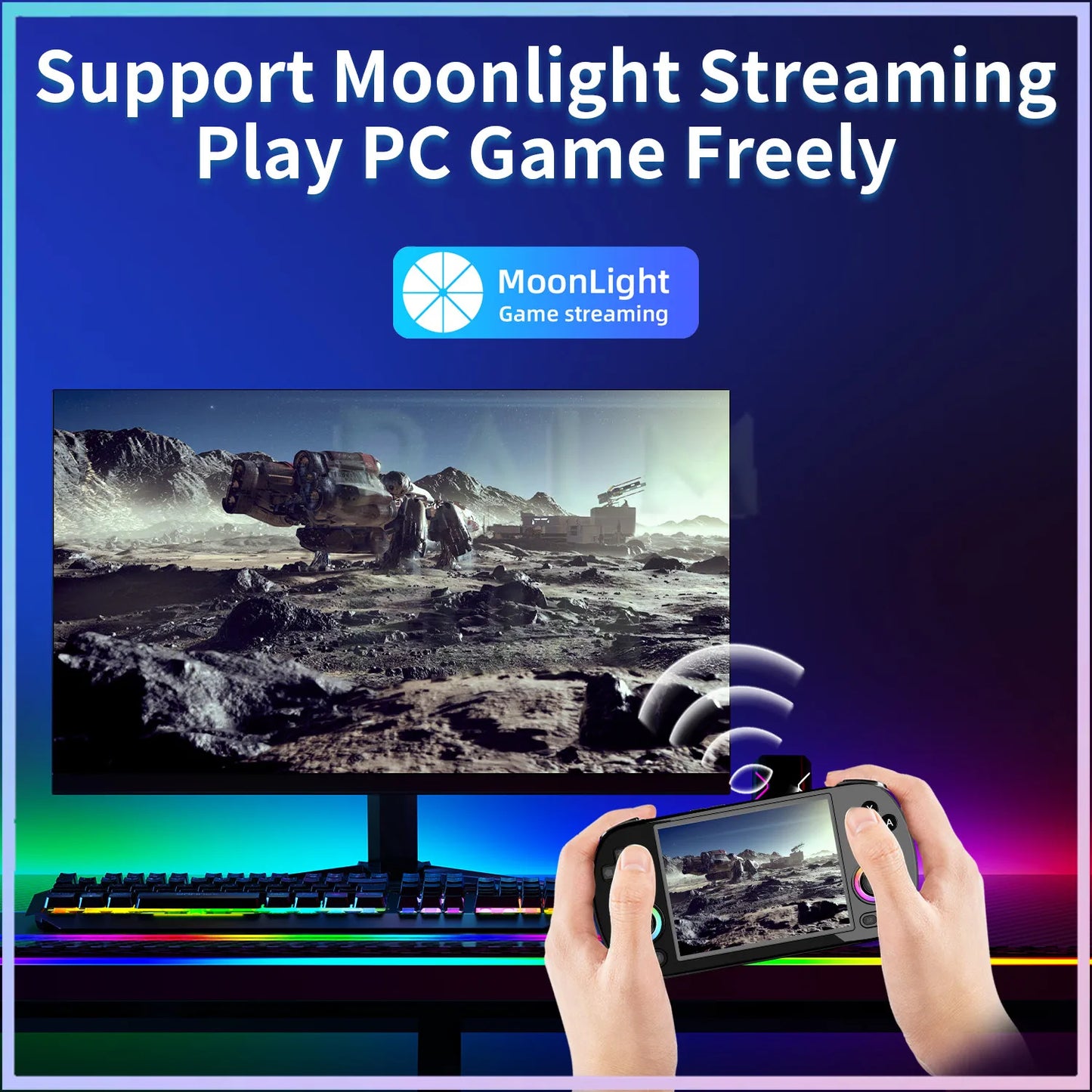 RetroSpel 40XXH – bärbar spelkonsol 4” IPS med WiFi & HDMI