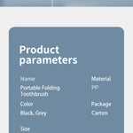 MiniResaTandborste™ – Hopfällbar Tandborste i Transparent