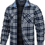 Oversize Herrskjorta – lätt jacka i bomull & flanell med fickor