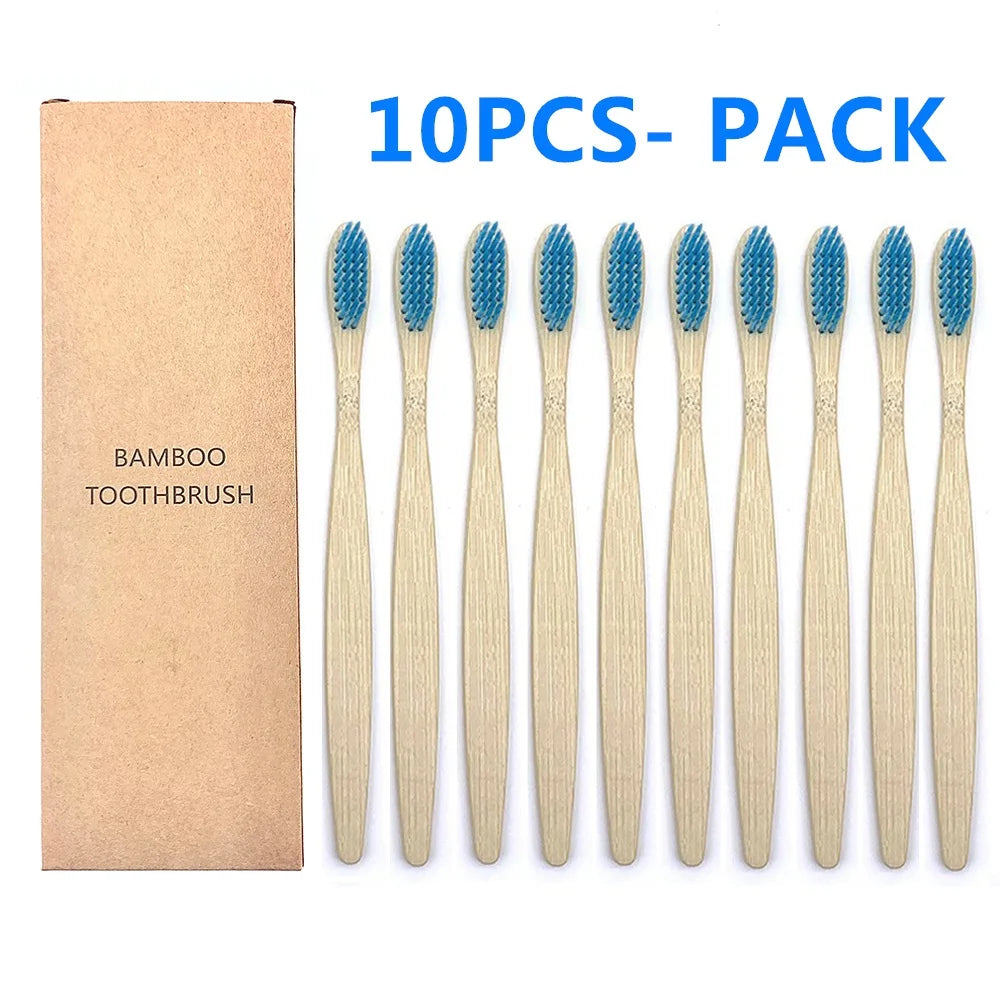 BambuTandborste™ – 10-pack Naturliga Tandborstar