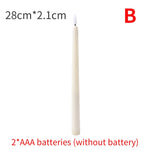 LED kyrkljus – spetsiga batteridrivna ljus för jul & högtider (1–4 st)