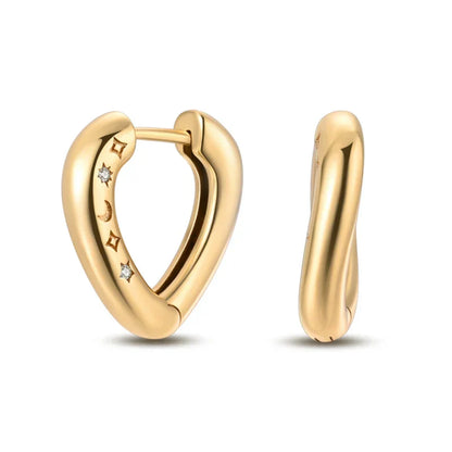 Eleganta örhängen – hoops med stjärnor, månar & pärlor