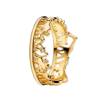 Ring Freja (ring med snöflinga, familjeträd & krona – symbolisk design)