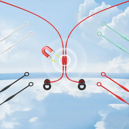 Silikon snöre för öronproppar – magnetisk hållare, antiglid