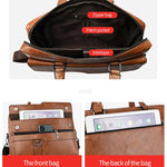 Läderportfölj herr – axelremsväska för laptop & kontor