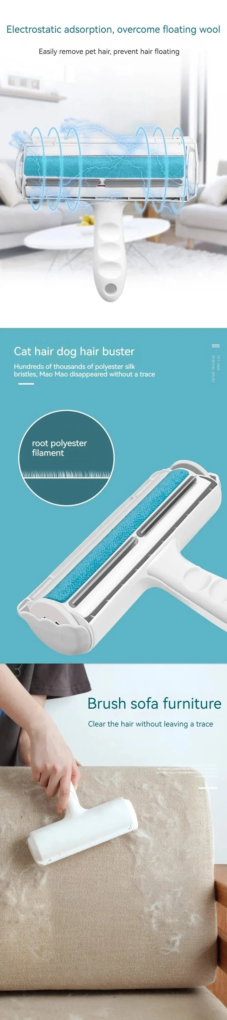 Lint Roller™ – Uudelleenkäytettävä nukkaharja lemmikkien karvoille