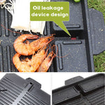 Rektangulär grillplatta – non-stick 32x26 cm för gasolspis