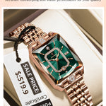 Klocka Karolina (damklocka i stål med kalender & vattenskydd)