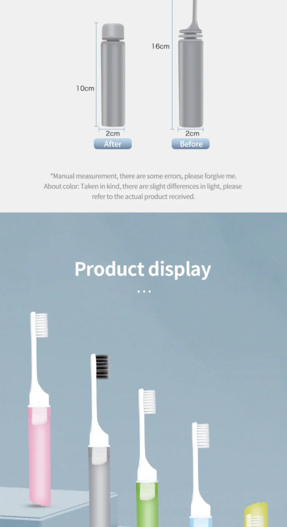 MiniTravelToothbrush™ – Kokoontaitettava hammasharja läpinäkyvässä muodossa