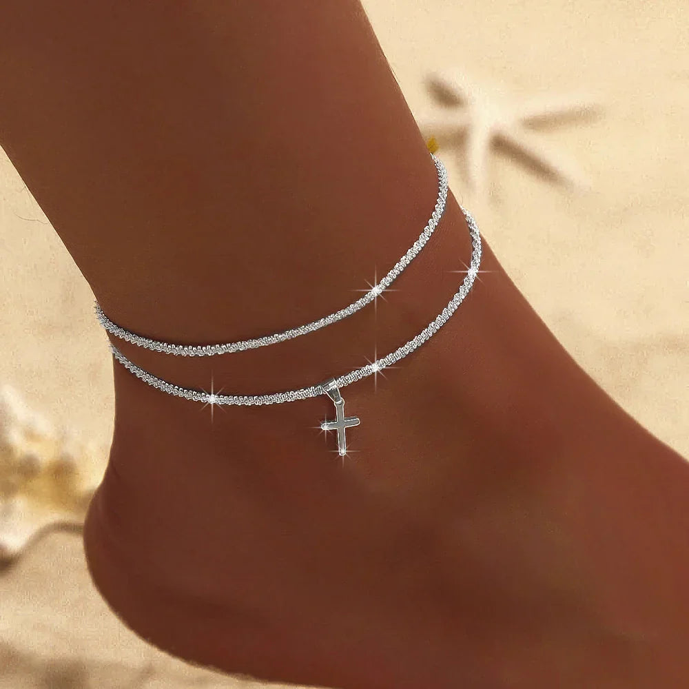 Fotlänk Linnea (kedja med zirkoner – vattentålig design)