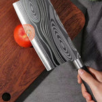 Kockkniv set – köksknivar & brynstål i rostfritt stål med laserdesign