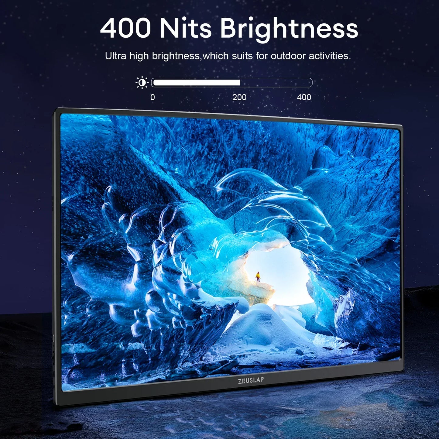 Extern bärbar enkel skärm till dator, spelkonsol, mobil eller laptop