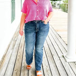 StretchJeans™ – Högmidjade Blå Jeans med Mjuk Passform