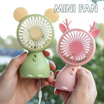 Mini USB-Fläkt med Lampa – Portabel & Laddningsbar