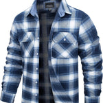 Oversize Herrskjorta – lätt jacka i bomull & flanell med fickor