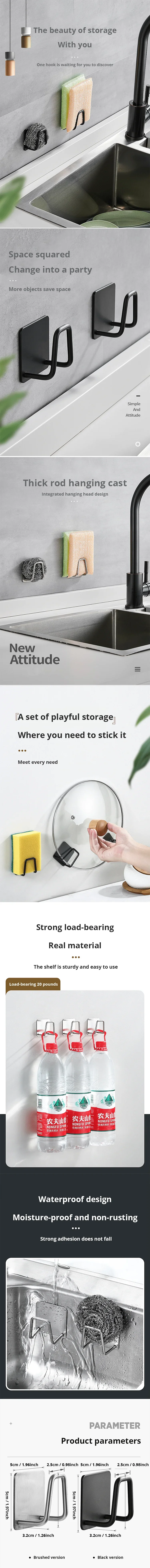 Diskhållare i rostfritt stål – svamphållare för diskho