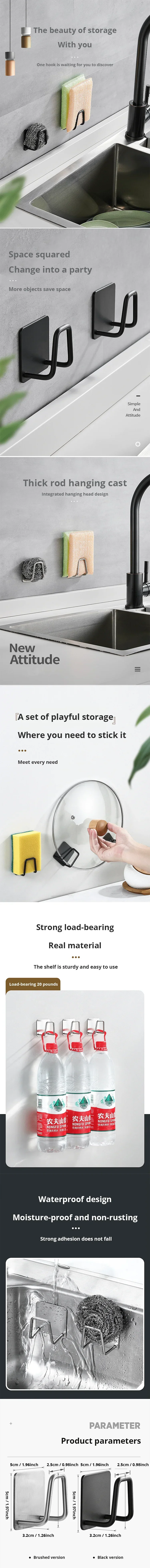 Diskhållare i rostfritt stål – svamphållare för diskho