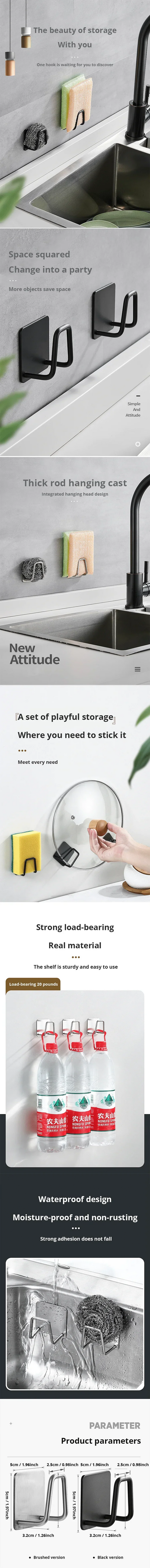 Diskhållare i rostfritt stål – svamphållare för diskho