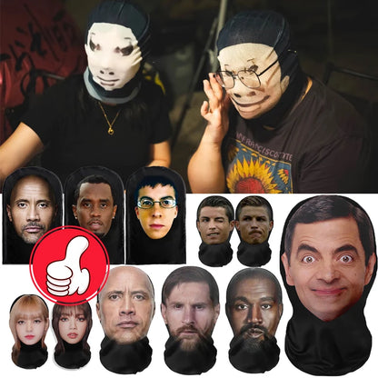 3D ansiktsmask cosplay – realistisk helmask för fest & halloween