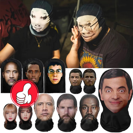 3D ansiktsmask cosplay – realistisk helmask för fest & halloween