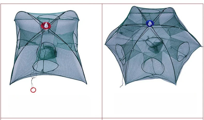 Fiskefälla – hopfällbart nät med 4–24 ingångar