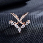 Ring Selma (dubbellager-ring med zirkoner – justerbar)