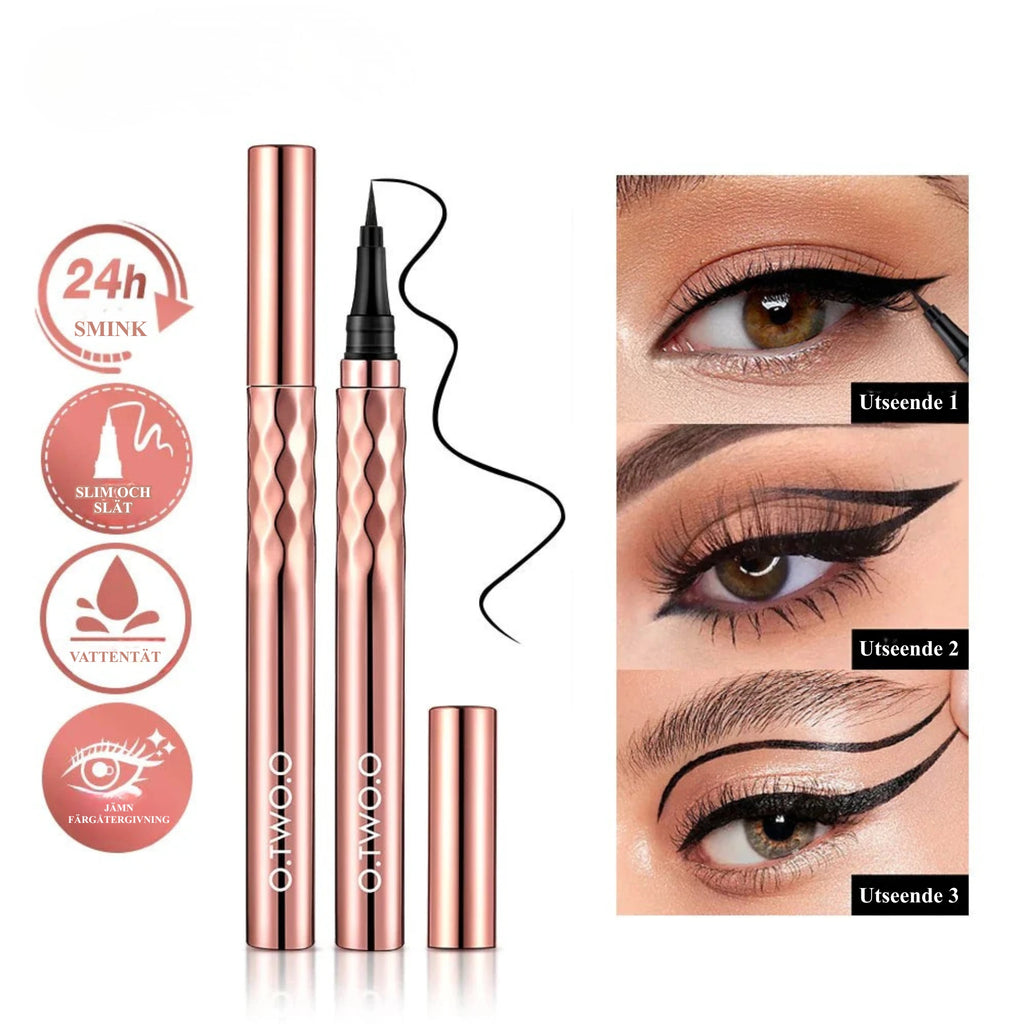 Vattentät eyeliner – svart flytande eyeliner, lång hållbarhet