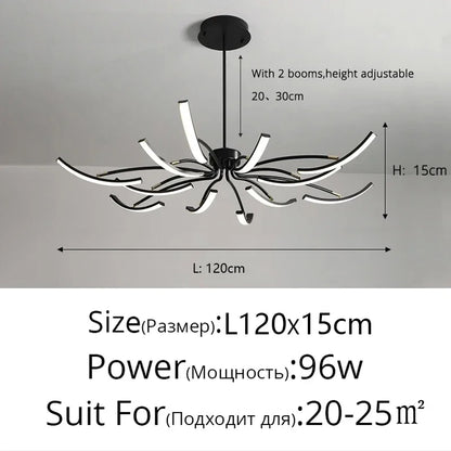 Nordisk taklampa LED – roterande design för vardagsrum & sovrum