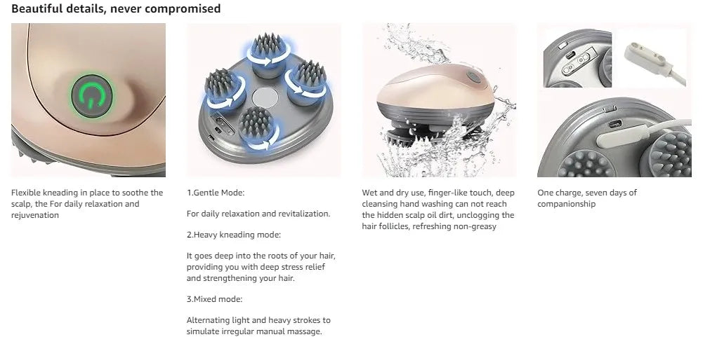 ScalpEase™ – Elektrisk Skalpmassager & Huvudkliare