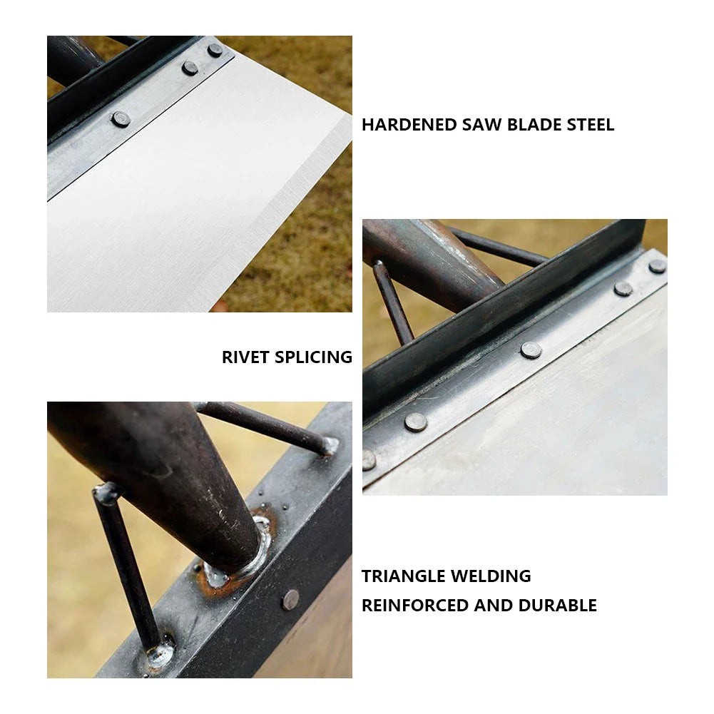 Ogrässkyffel i metall 30 cm – rostfri trädgårdsskyffel för mossa & ogräs