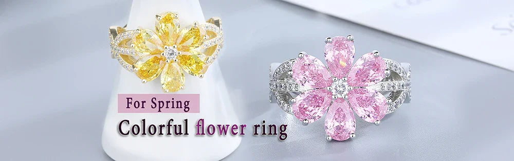 Ring Emilia (färgglad ring med zirkoner – klassisk design)