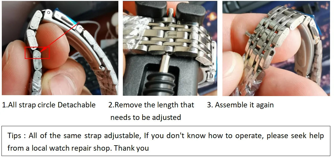 Klocka Nora (kvadratisk damklocka i stål med enkel design)