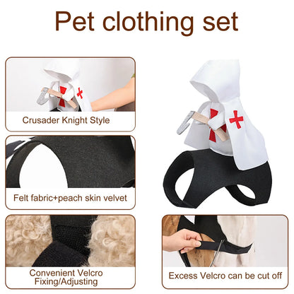 Halloween kostym för hund & katt – Rolig riddardräkt för fest & foto