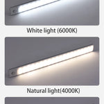 LED skåpbelysning – rörelsesensor nattlampa USB laddbar