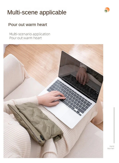 VärmePuff™ – USB Dunvärmedyna med Justerbar Temperatur